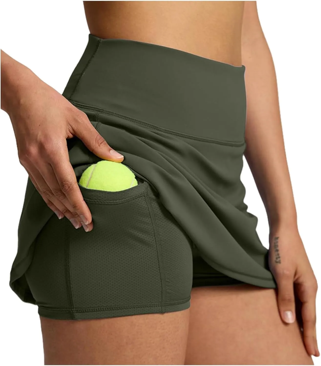 2024 Skorts for Woman Tennis Fitness Sports Double Layer Skirt Elastic High Waist Breathable Trendy Hiking Shorts Pockets