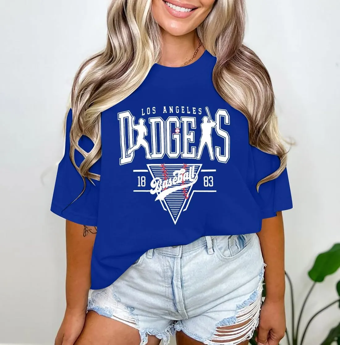 Baseball Shirt Women Oversized Baseball Game Day Shirts Baseball Fan T-Shirt Baseball Mama Short Sleeve Tee Top