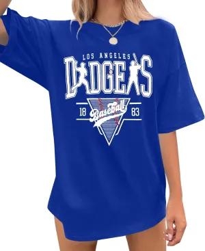 Baseball Shirt Women Oversized Baseball Game Day Shirts Baseball Fan T-Shirt Baseball Mama Short Sleeve Tee Top