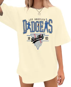 Baseball Shirt Women Oversized Baseball Game Day Shirts Baseball Fan T-Shirt Baseball Mama Short Sleeve Tee Top