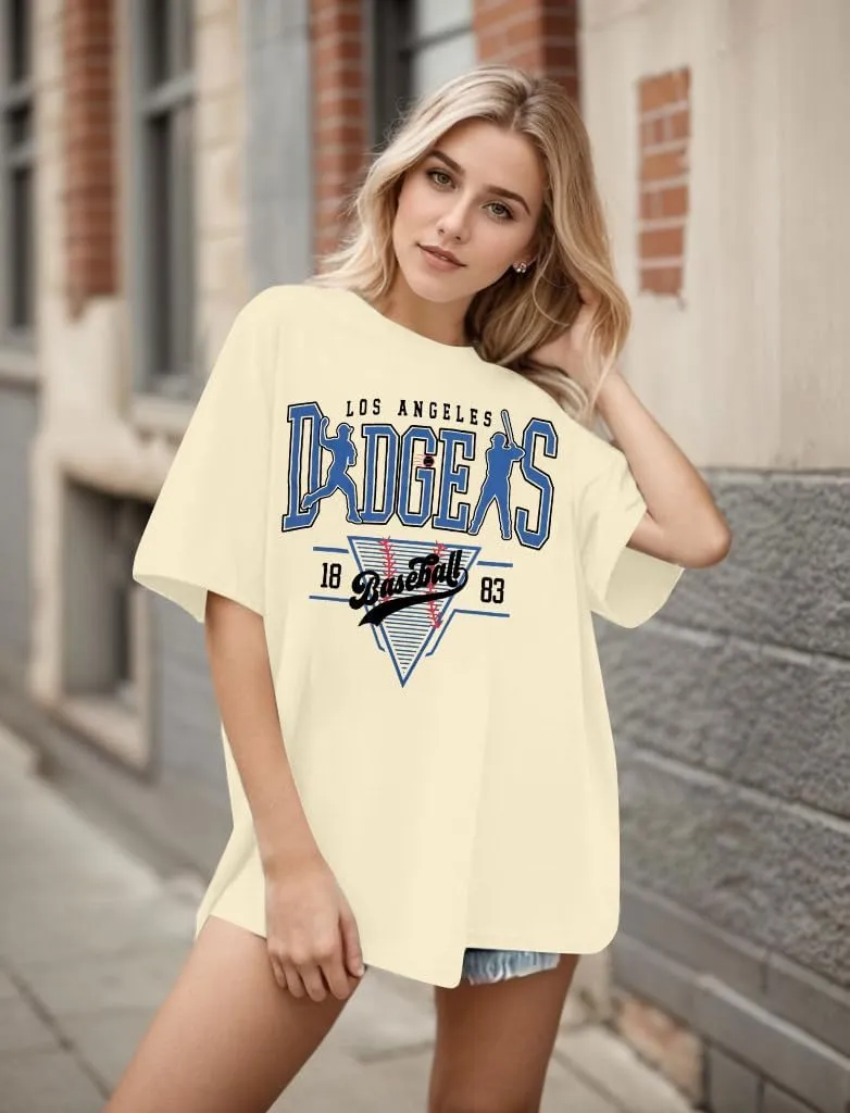 Baseball Shirt Women Oversized Baseball Game Day Shirts Baseball Fan T-Shirt Baseball Mama Short Sleeve Tee Top
