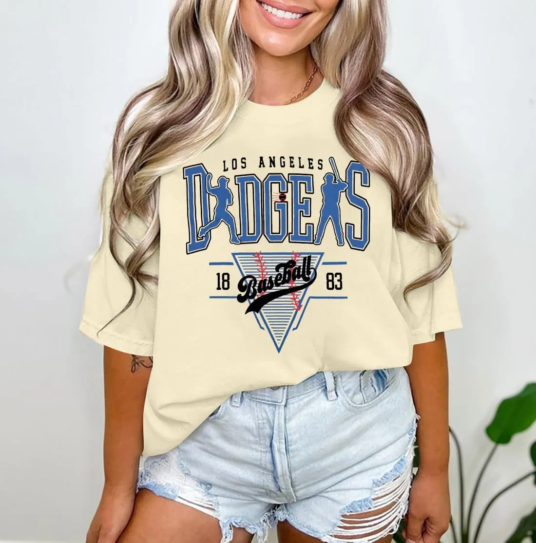 Baseball Shirt Women Oversized Baseball Game Day Shirts Baseball Fan T-Shirt Baseball Mama Short Sleeve Tee Top