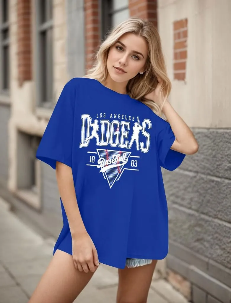 Baseball Shirt Women Oversized Baseball Game Day Shirts Baseball Fan T-Shirt Baseball Mama Short Sleeve Tee Top
