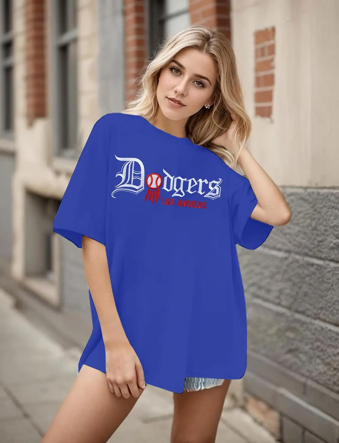 Baseball Shirt Women Oversized Baseball Game Day Shirts Baseball Fan T-Shirt Baseball Mama Short Sleeve Tee Top
