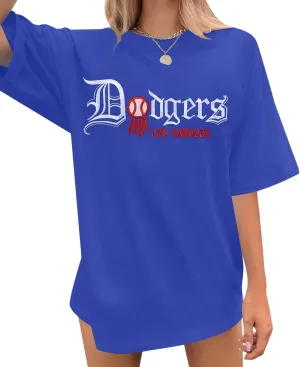 Baseball Shirt Women Oversized Baseball Game Day Shirts Baseball Fan T-Shirt Baseball Mama Short Sleeve Tee Top