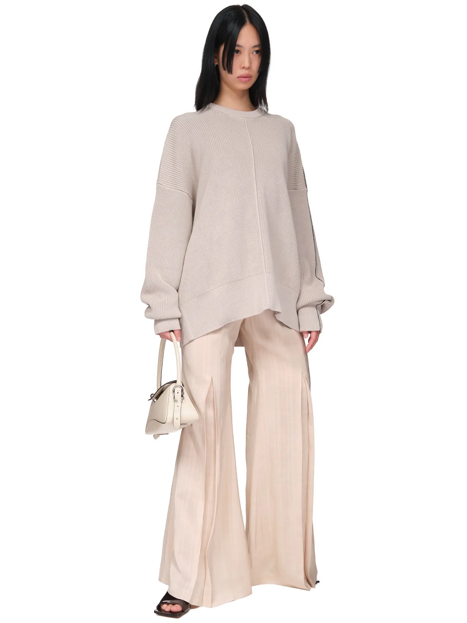Cutout Crew Neck Sweater (PD-792-WHL-YCO003-LATTE)