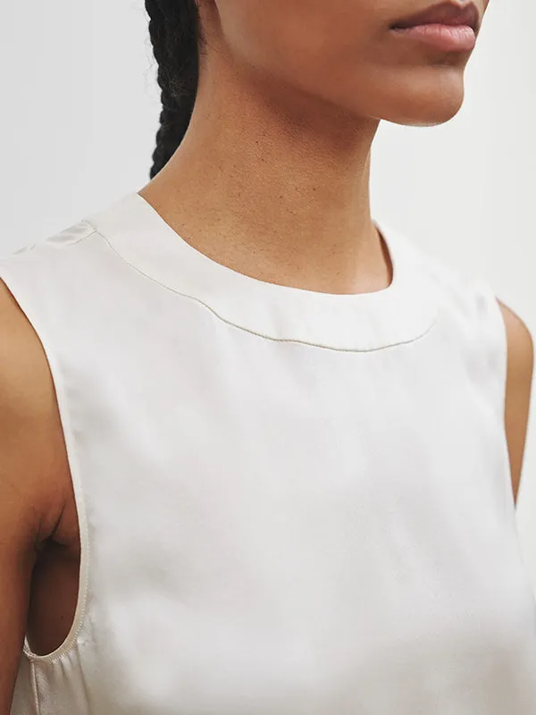 Davy Silk Top in Ivory