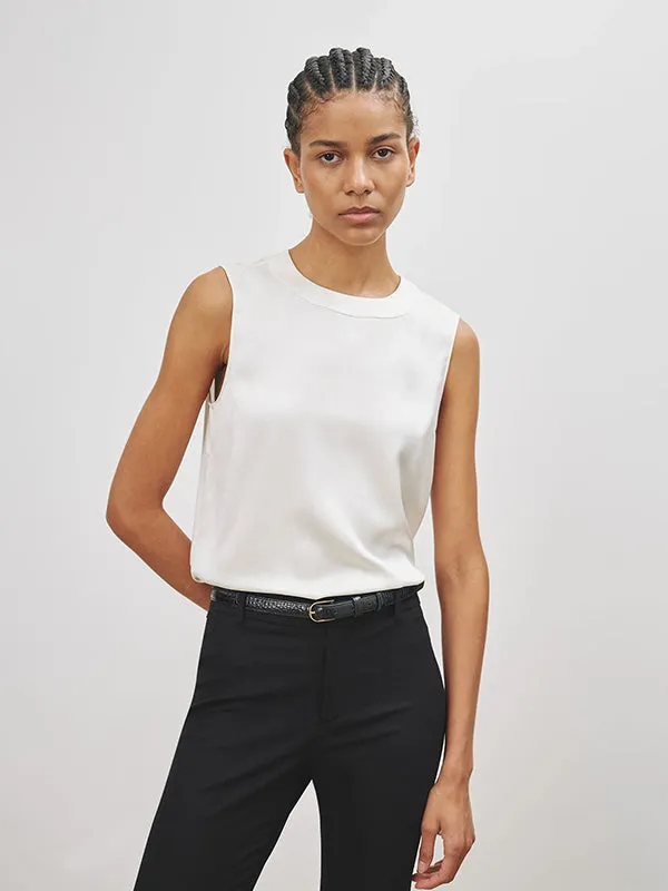Davy Silk Top in Ivory