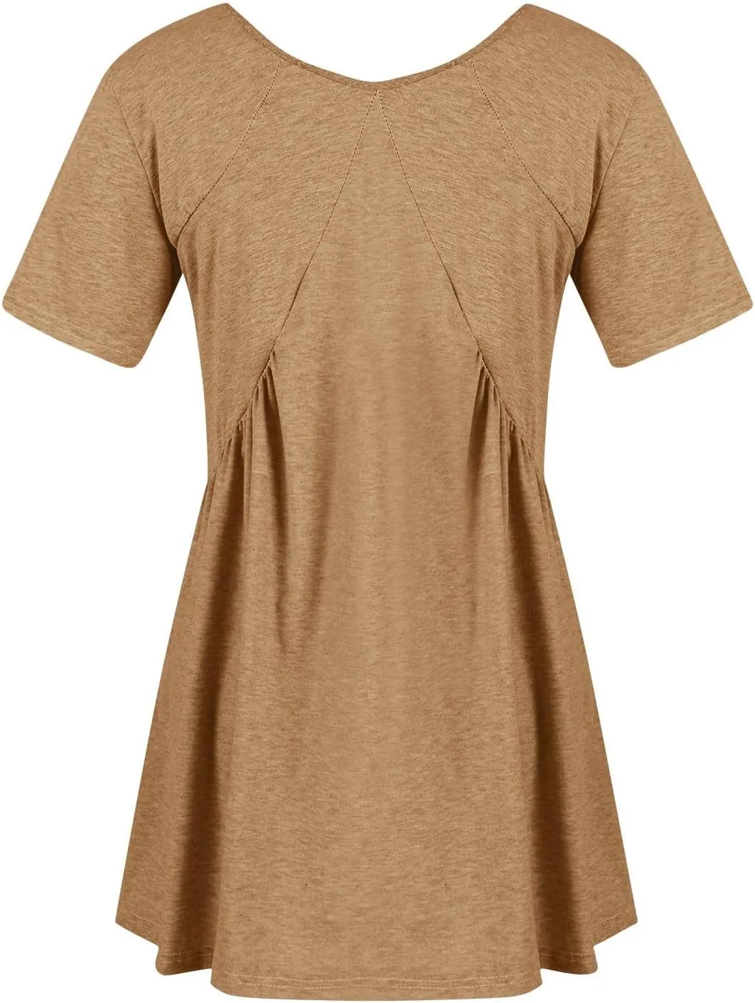 Dresses for Women Plus Size Casual Short Sleeve V Neck Mini Dress Summer Loose Fit Ruffle Hem Dresses 2025