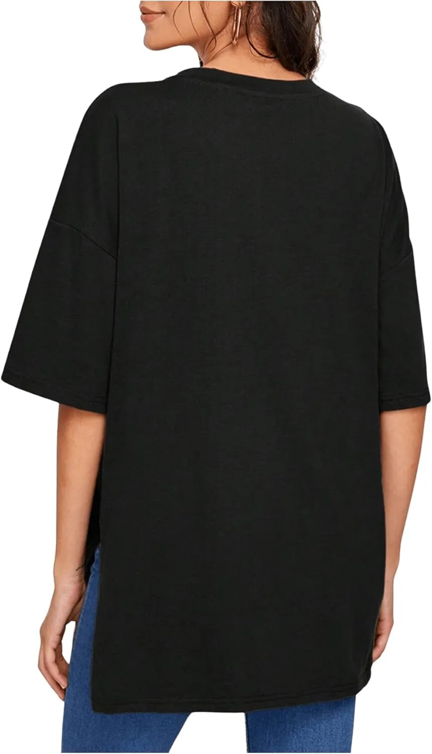 Floerns Women's Casual Basic Short Sleeve Loose T-Shirt Tee Tops