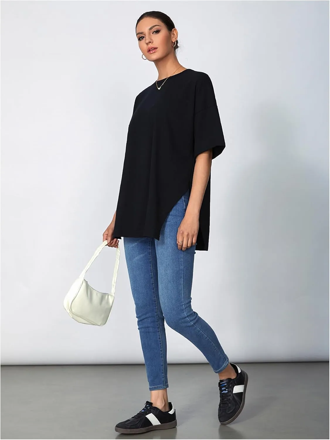Floerns Women's Casual Basic Short Sleeve Loose T-Shirt Tee Tops