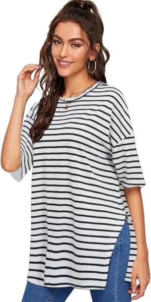 Floerns Women's Casual Basic Short Sleeve Loose T-Shirt Tee Tops