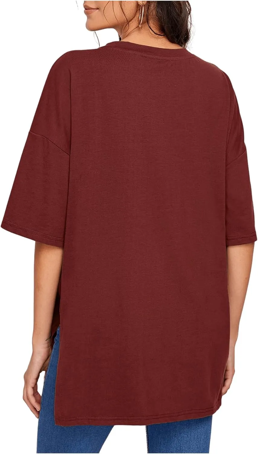 Floerns Women's Casual Basic Short Sleeve Loose T-Shirt Tee Tops