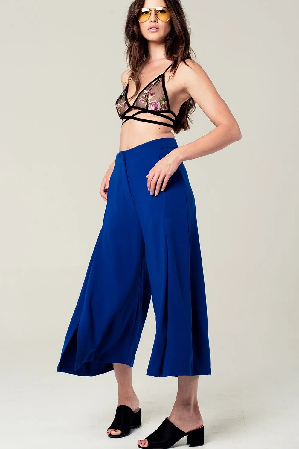 Floral Mesh Triangle Bralette