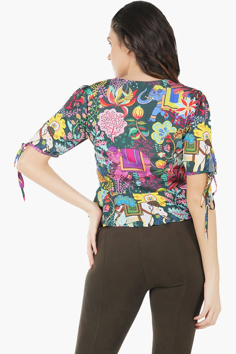 Floral Paradise Peplum Top
