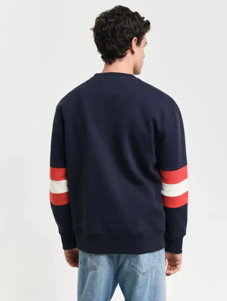 Gant Apparel Mens Colorblock Sleeve Cneck