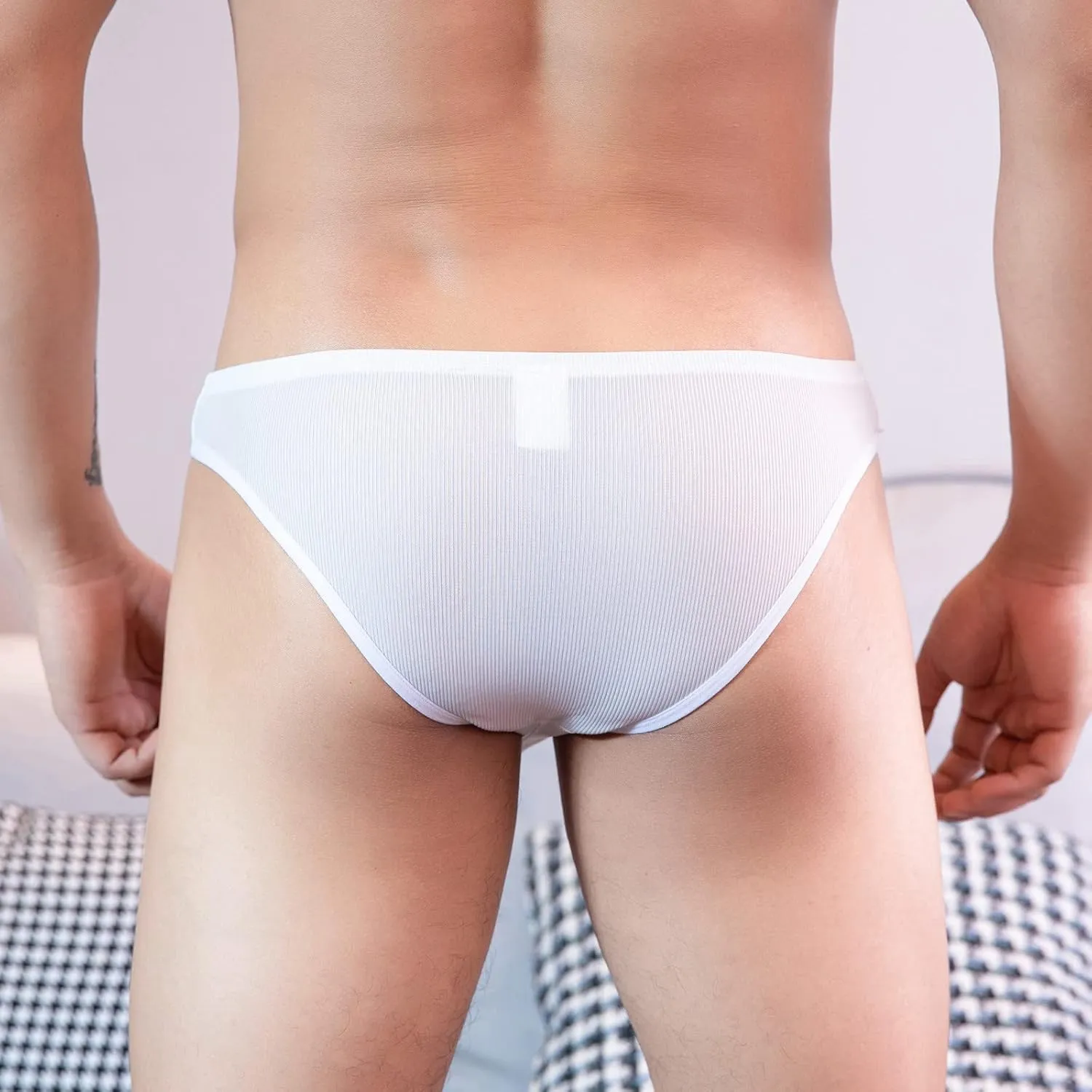 GIERIDUC Mens Breathable Boxer Briefs Calzoncillos Personalizados para Hombres Calzones para Hombre Sexy Male Bikini Swimwear