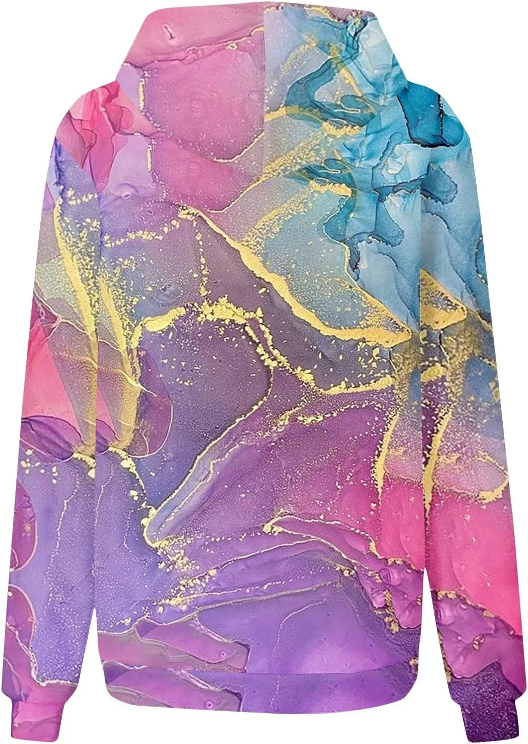 GOFULY Women Sweatshirt Fall Marble Print Hoodies Lightweight Winter Sweatshirt Long Sleeve Drawstring Pullover With Pocket