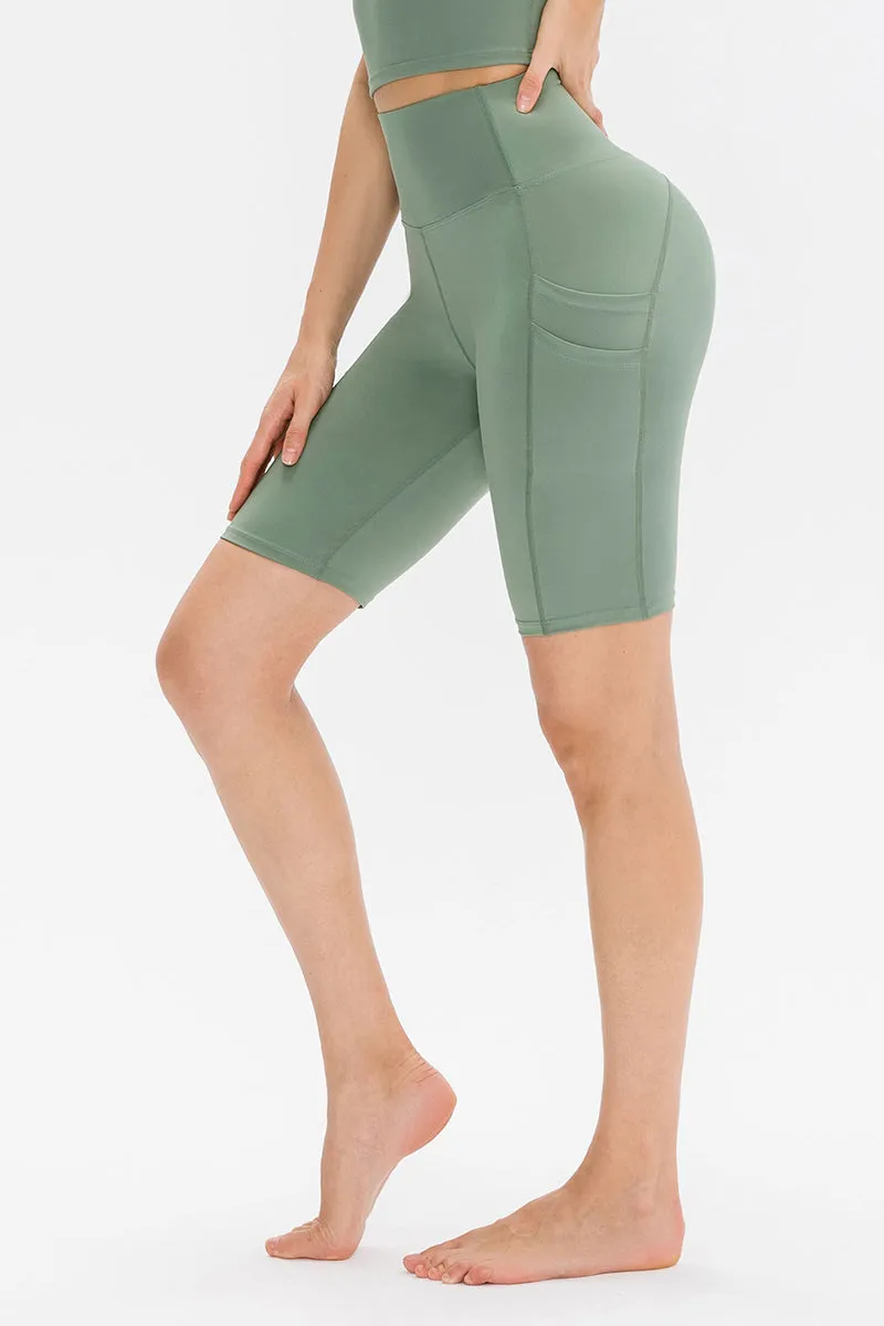 High-Rise Biker Short with Pockets