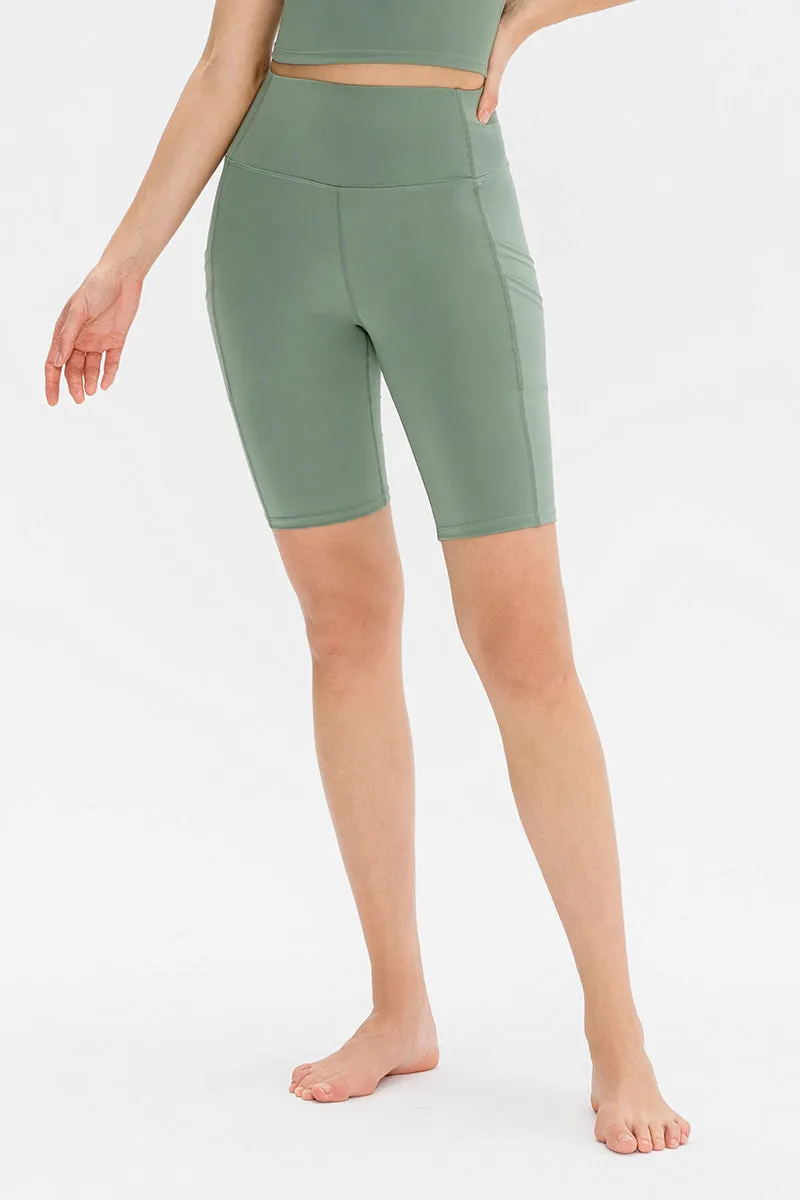 High-Rise Biker Short with Pockets