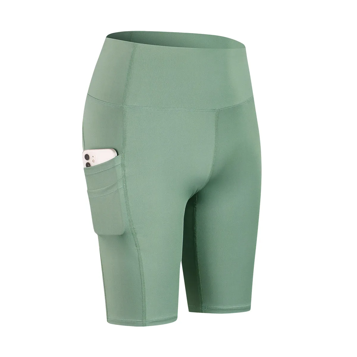 High-Rise Biker Short with Pockets