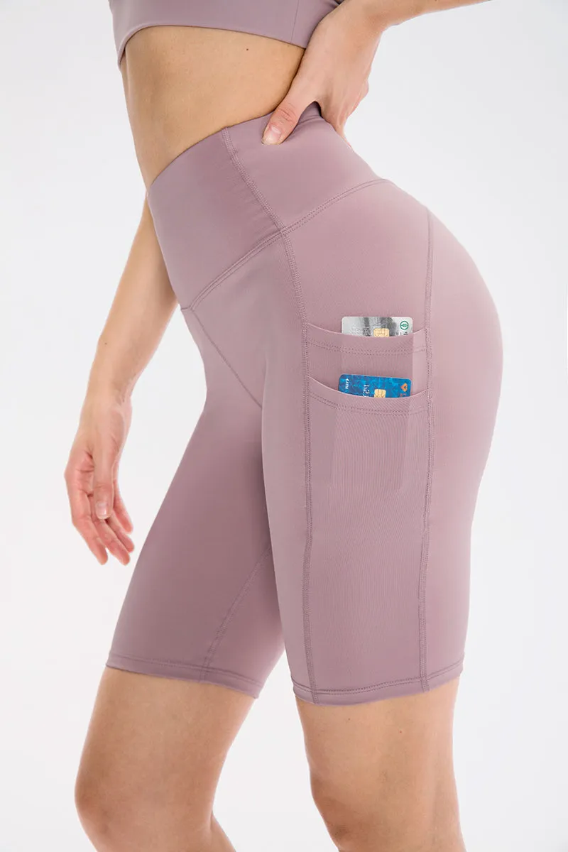 High-Rise Biker Short with Pockets