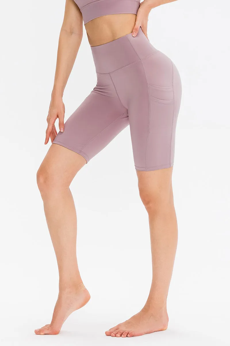 High-Rise Biker Short with Pockets