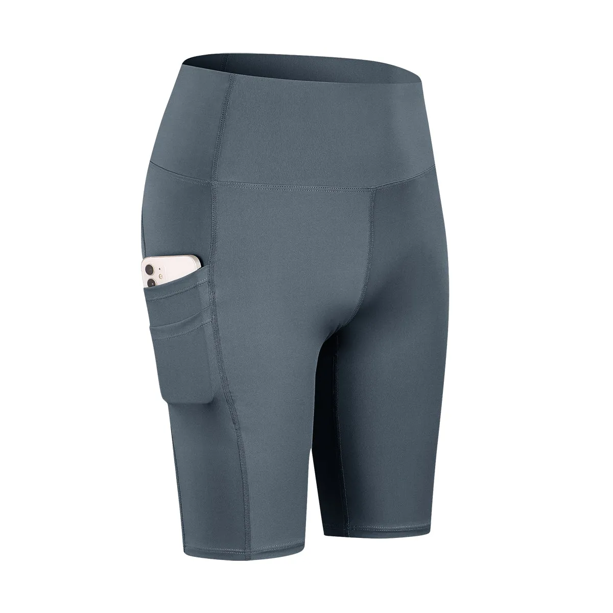 High-Rise Biker Short with Pockets