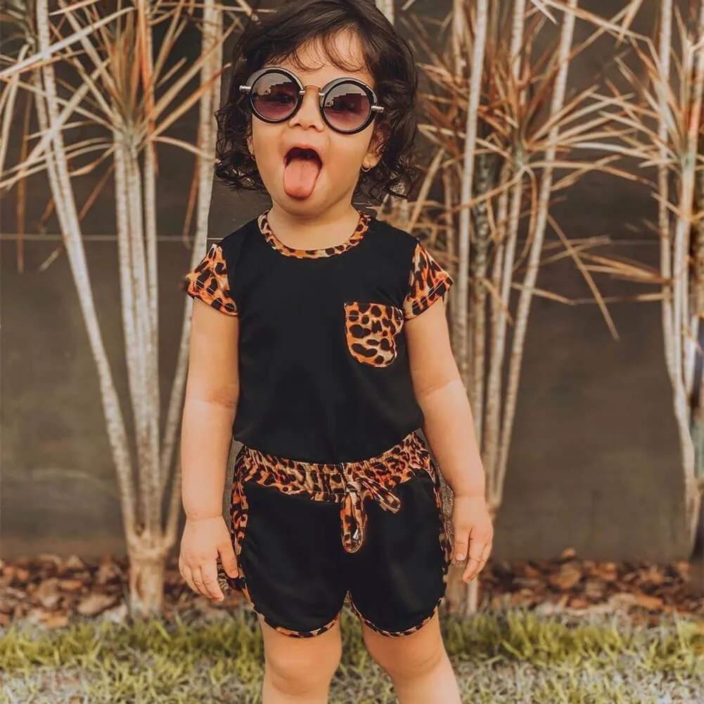 Leopard Black Toddler Set