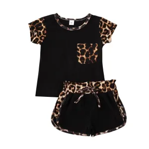 Leopard Black Toddler Set