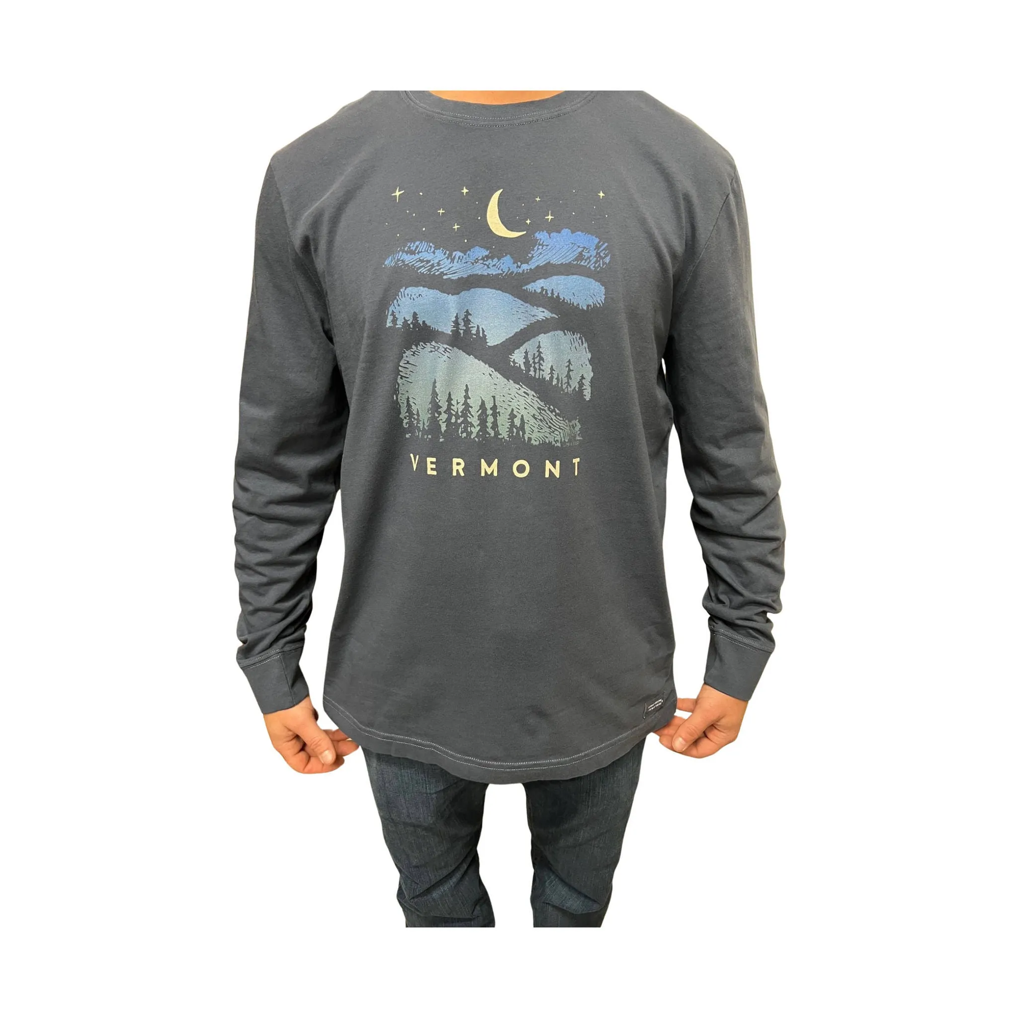 Life Is Good Men's Vermont Simple Tee - Darkest Blue