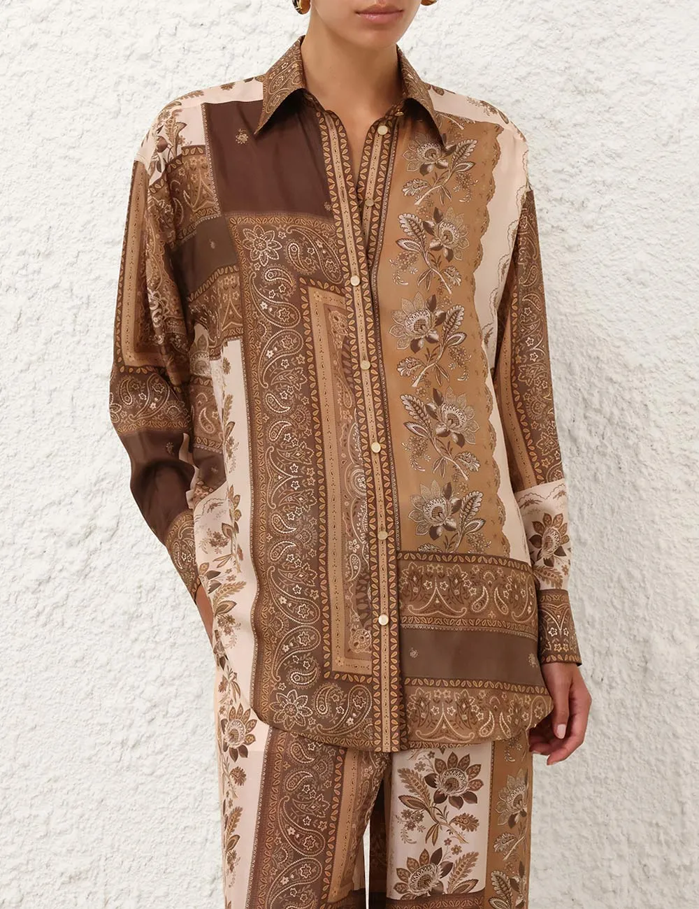 Lucky Manstyle Shirt in Chocolate Bandana