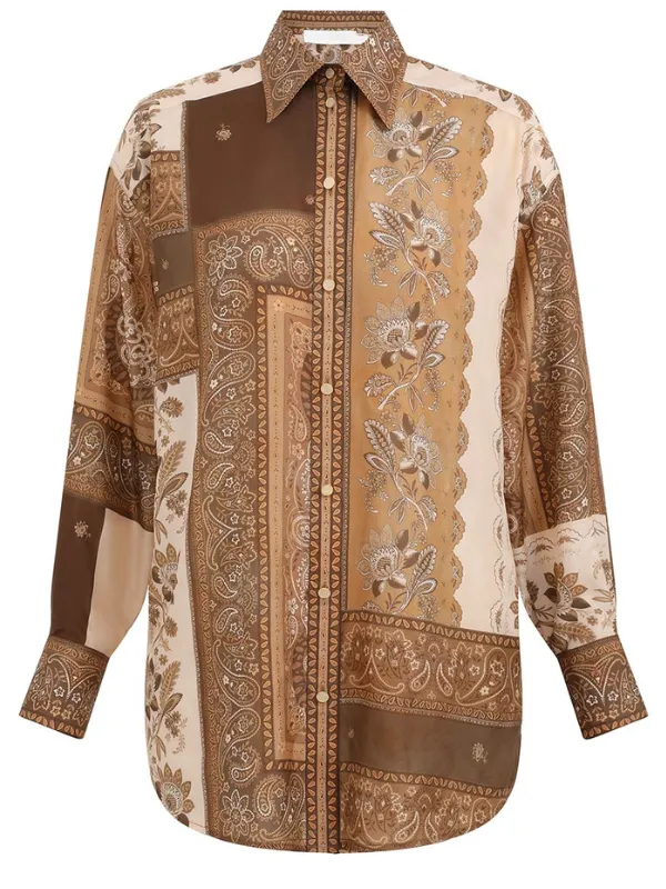 Lucky Manstyle Shirt in Chocolate Bandana