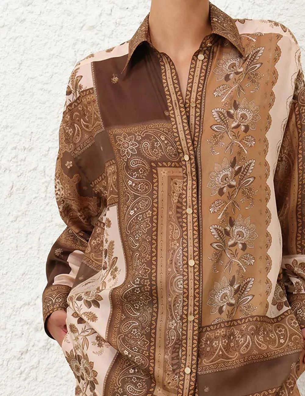 Lucky Manstyle Shirt in Chocolate Bandana