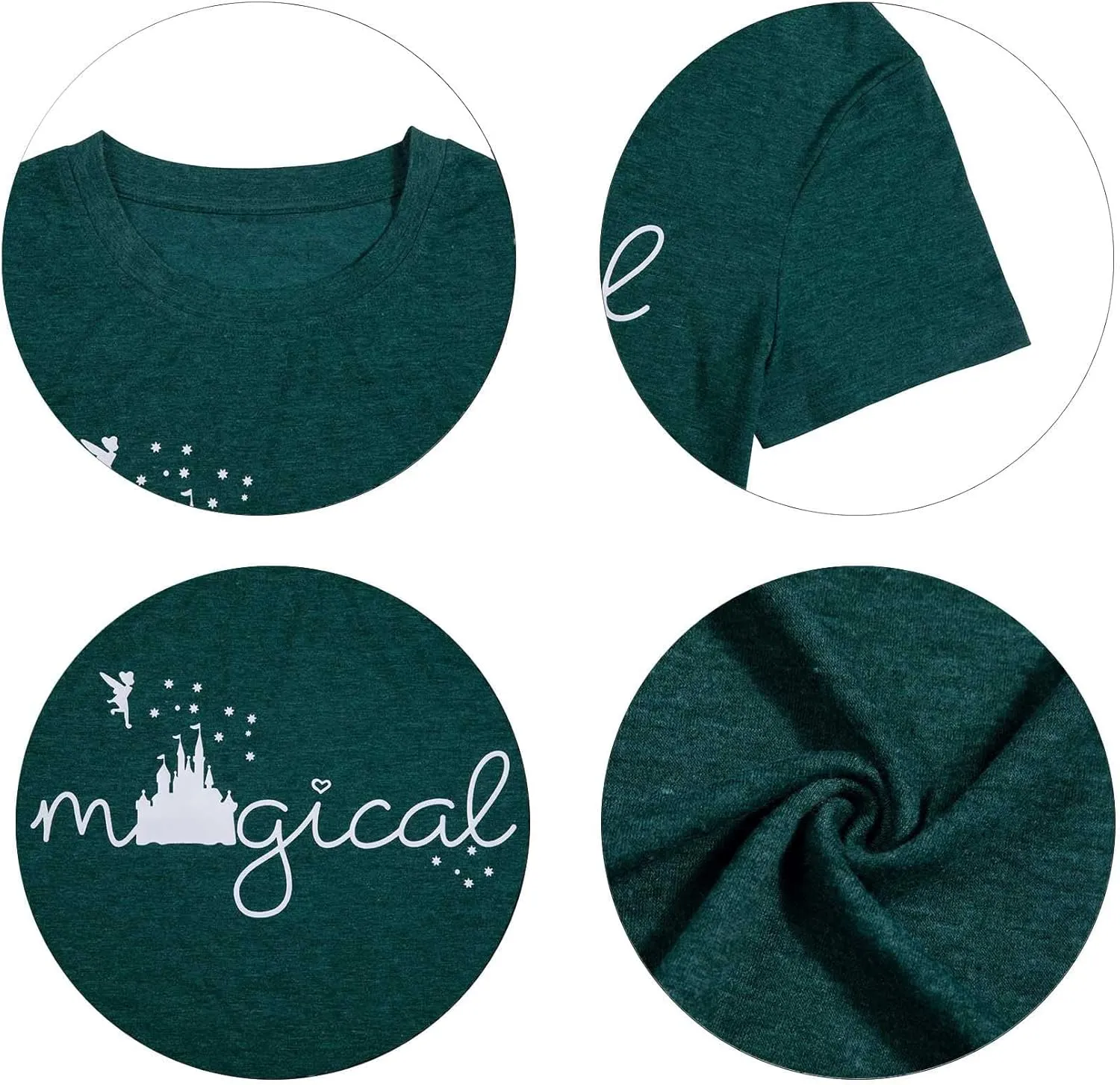 Magical Shirt for Women Magic Kingdom Tshirt Family Vacation Tee Castle Graphic Short Sleeve Tops