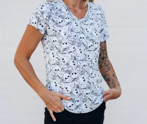 MAMA V-NECK- Skulls
