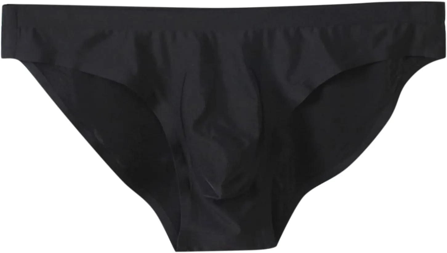 Men's Briefs Stretch Breathable Underpants Low Rise Tag-Free Underwear Solid Fashion Shorts Bikini Briefs for Male