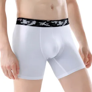 Men's Four Corners Solid Color U Raised Men's Shorts Mid Waist Breathable Men's Underwear Briefs