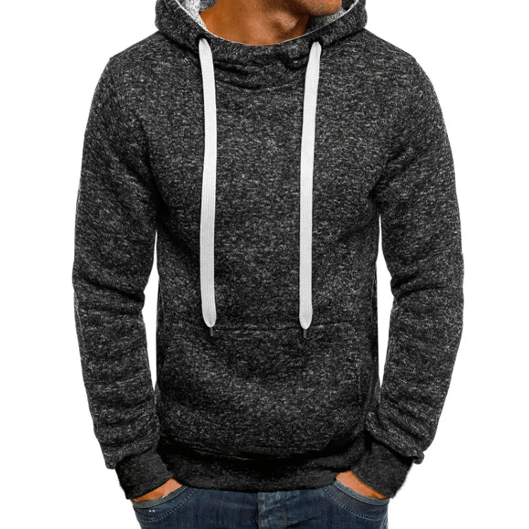 Mens Long Sleeve Solid Fleece
