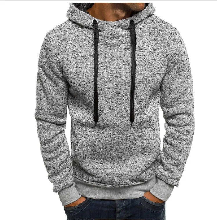 Mens Long Sleeve Solid Fleece