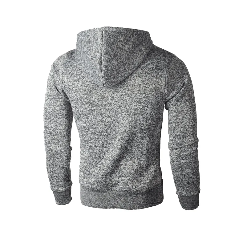 Mens Long Sleeve Solid Fleece