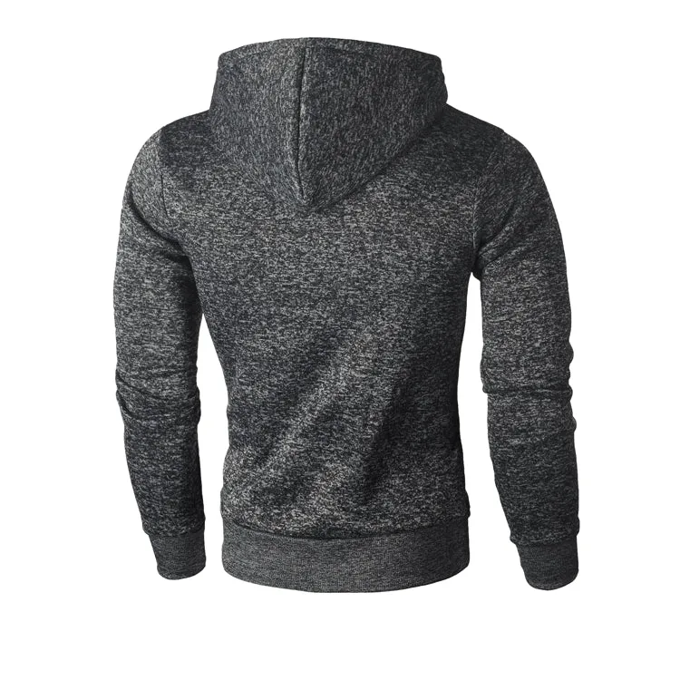 Mens Long Sleeve Solid Fleece