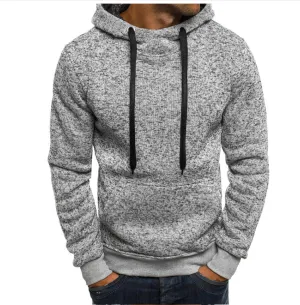 Mens Long Sleeve Solid Fleece
