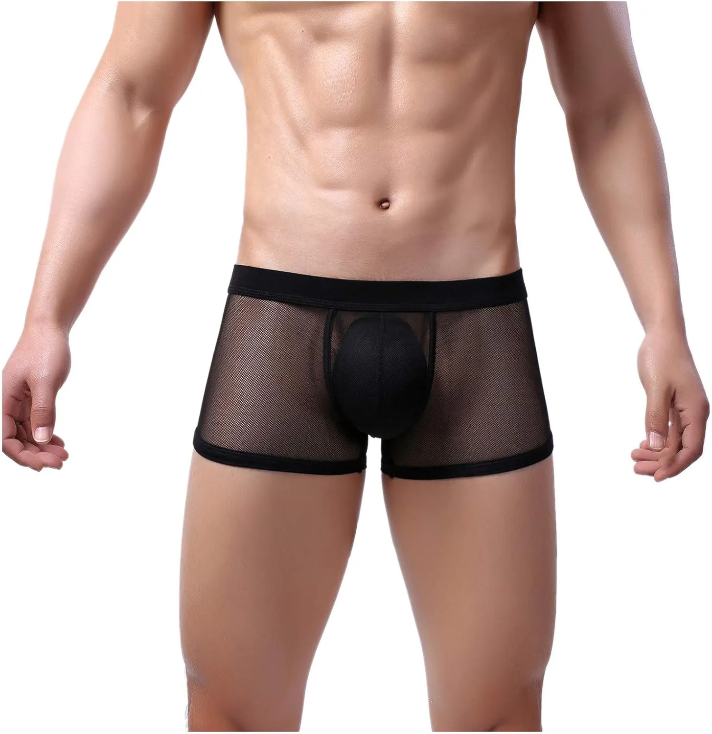 Men's Underwear Sexy Mesh Breathable Boxer Briefs Low Rise Cool Valentines Boxers Pack Set Y2K