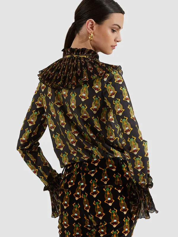 Nefertiti Shirt in Scarab