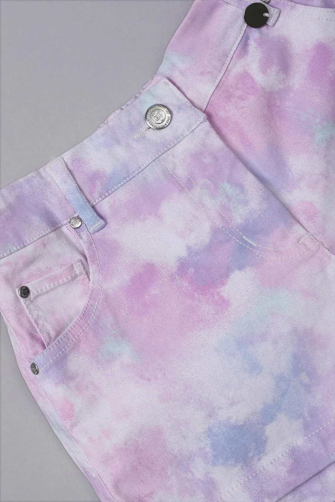 One Friday Kids Girls Multi Cotton Tye Dye Printed Short