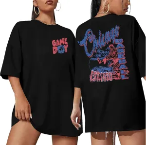 Oversized Baseball Shirt for Women Baseball Season Tshirt Women Sport Team Fans Short Sleeve Tee