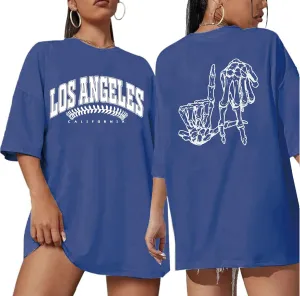 Oversized Baseball Shirt for Women Baseball Season Tshirt Women Sport Team Fans Short Sleeve Tee