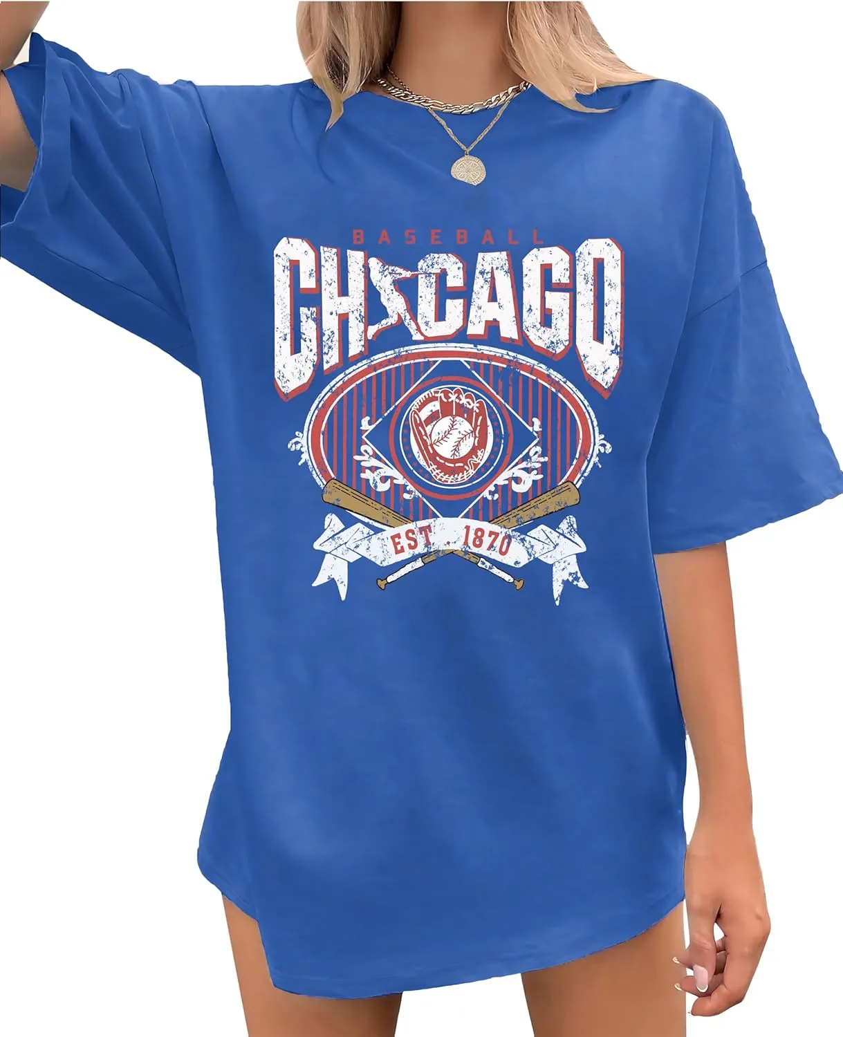 Oversized Baseball Shirt for Women Baseball Season Tshirt Women Sport Team Fans Short Sleeve Tee