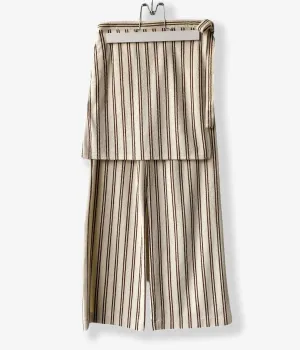 PHEENY/COTTON INRAY STRIPE PANTS WITH APRON(IVORY)
